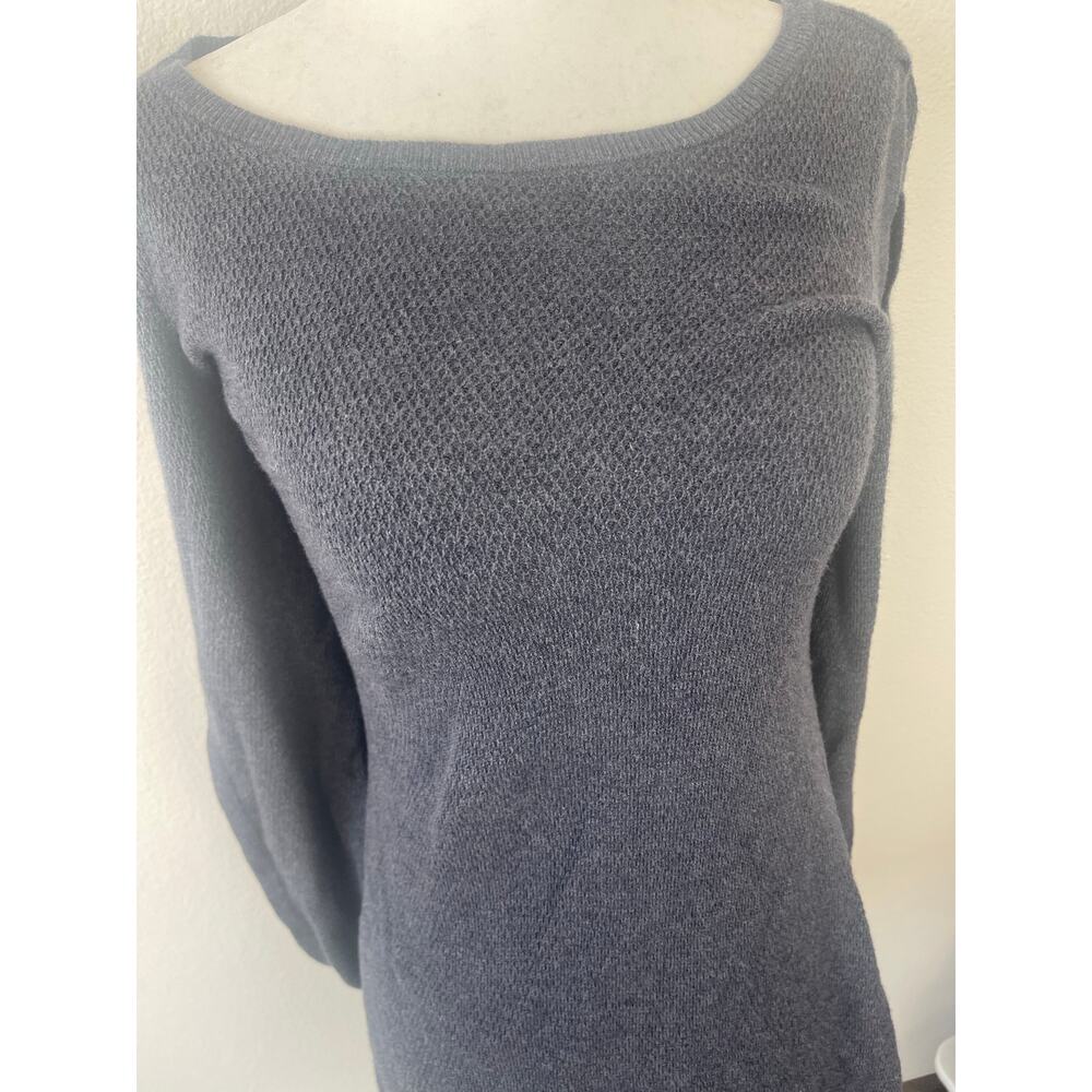 American Eagle Dark Gray Bodycon Knit Sweater Dress Womens Small Cutout Sleeve